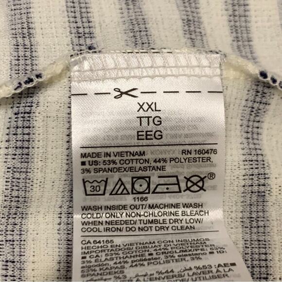 NWT Old Navy Navy Stripe Sleeveless Button Front Tie Top Size XXL $24.99 - Picture 7 of 10